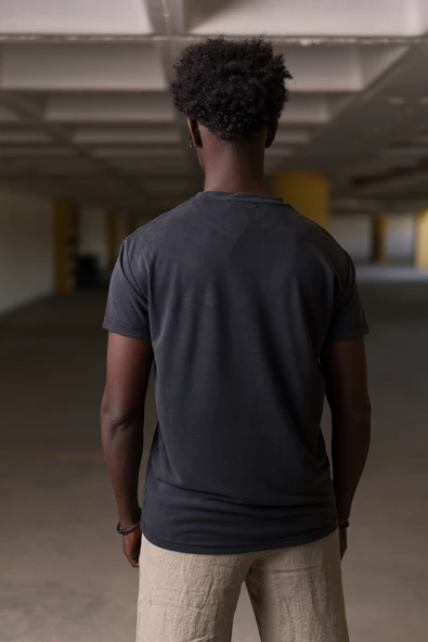 Bisiklet Yaka Modal Kumaş Yarı Oversize (Hafif Geniş Model) T-shirt - 6