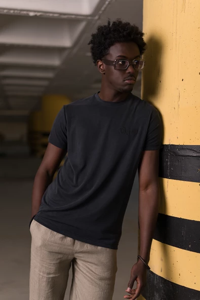 Bisiklet Yaka Modal Kumaş Yarı Oversize (Hafif Geniş Model) T-shirt - 2