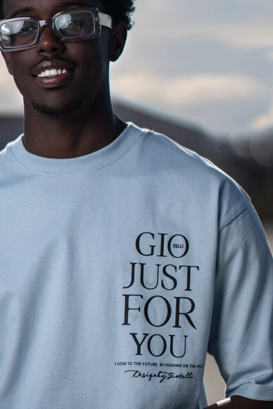 Bisiklet Yaka %100 Pamuklu Baskılı Oversize (Geniş Model) T-shirt - Resim 4