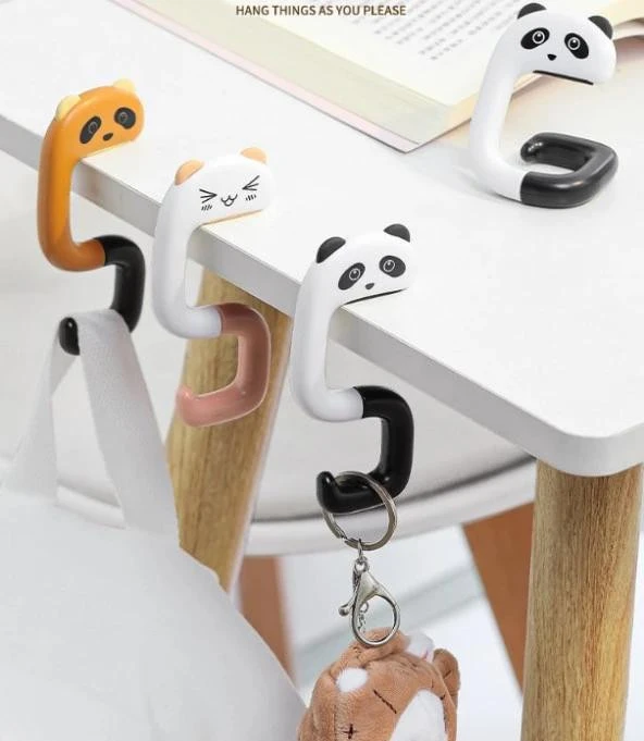 Sevimli Hayvan Figürlü Katlanabilir Kanca Askı - Resim 4