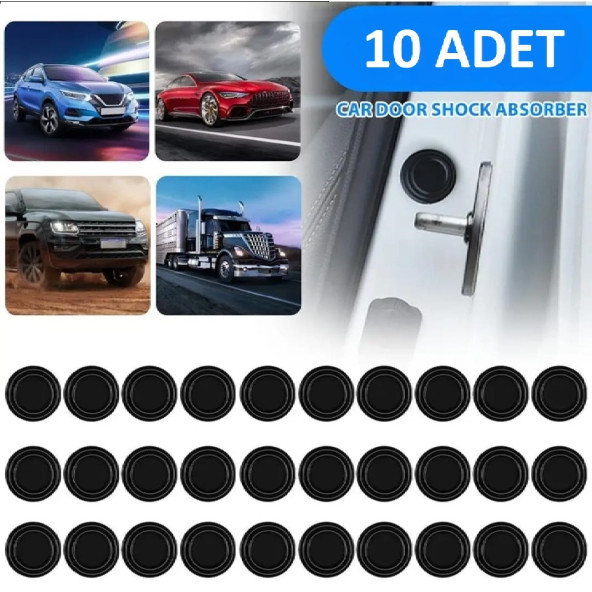 10 Adet Araba Kapı Ses Ve Gürültü Önleyici Conta Kaput Bagaj Darbe Emici Ses Yalıtım Izolasyon Pedi