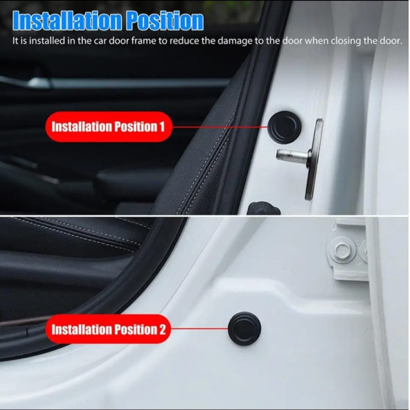 10 Adet Araba Kapı Ses Ve Gürültü Önleyici Conta Kaput Bagaj Darbe Emici Ses Yalıtım Izolasyon Pedi - 4