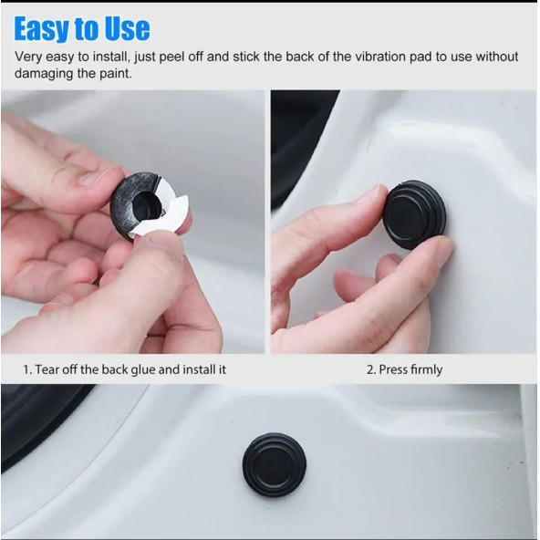 10 Adet Araba Kapı Ses Ve Gürültü Önleyici Conta Kaput Bagaj Darbe Emici Ses Yalıtım Izolasyon Pedi - 5