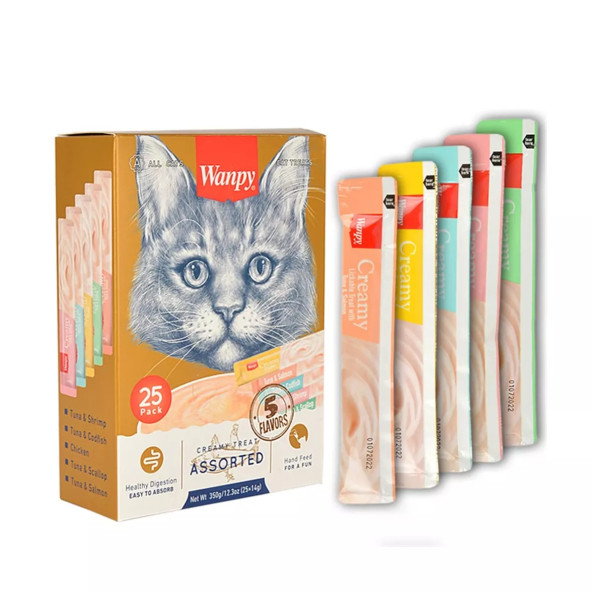 Wanpy Karışık Sıvı Kedi Ödülü 25x14 gr