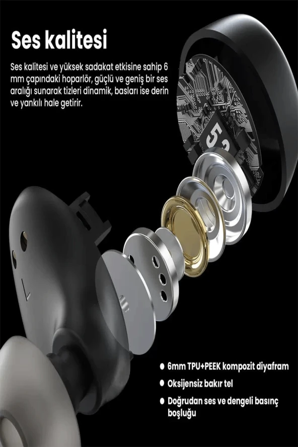 Fuchsia Agile Dots Ultra Hafif Bluetooth 5.3 Kablosuz TWS Airpods Kulaklık - Resim 5