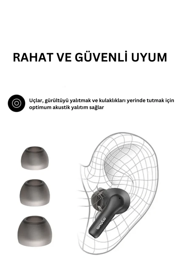 Fuchsia Anybuds Pro Aktif Gürültü Engelleyici Özellikli Bluetooth 5.3 Kablosuz TWS Airpods Kulaklık - Resim 4