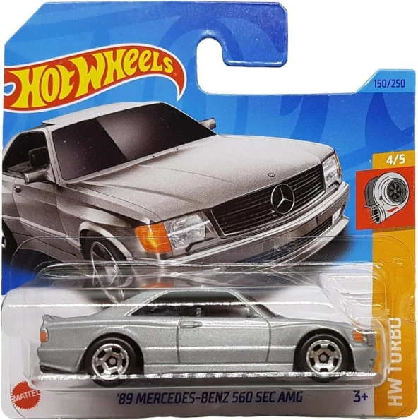 Hot Wheels 89 Mercedes-Benz 560 SEC AMG 4/5 150/250 Gümüş Model Araba