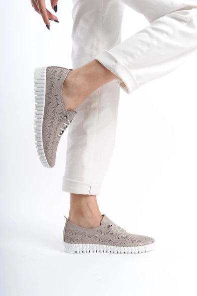 Hakiki Deri Ortopedik Hassas Ciltler İçin Çok Yumuşak Vizon Kadın Ayakkabı  Artı-Artı014-ALK054 - 2