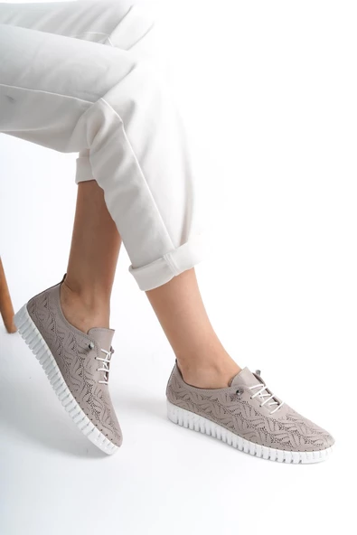 Hakiki Deri Ortopedik Hassas Ciltler İçin Çok Yumuşak Vizon Kadın Ayakkabı  Artı-Artı014-ALK054 - 3