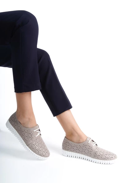 Hakiki Deri Ortopedik Hassas Ciltler İçin Çok Yumuşak Vizon Kadın Ayakkabı - 2