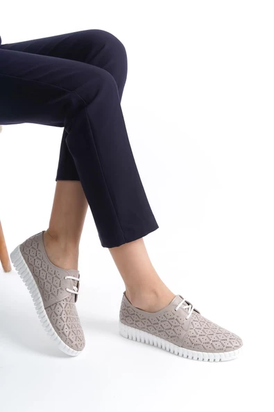 Hakiki Deri Ortopedik Hassas Ciltler İçin Çok Yumuşak Vizon Kadın Ayakkabı - 4