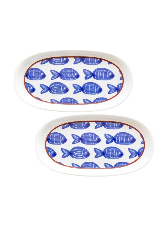 The Mia Fish Oval Servis 2li 26 cm FSH0005