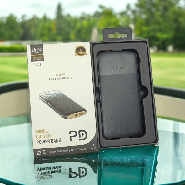 Linktech PD12 Premium PD 22.5 W 10000 mAh Hızlı Şarj Powerbank Siyah - 2