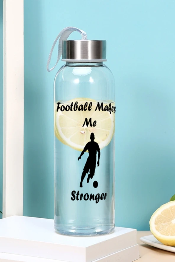 500 Ml Matara - Futbol Desen Motivasyon Matarası Spor Matara - Sticker Hediyeli