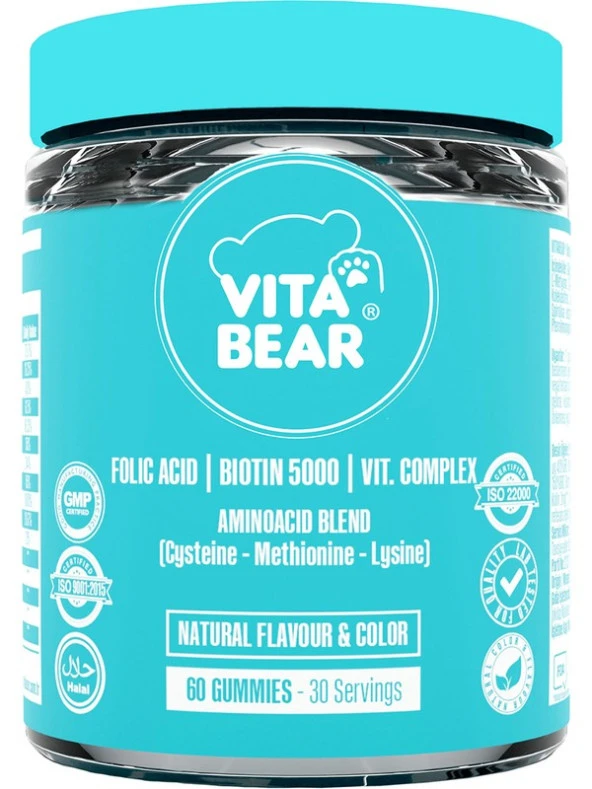 Vita Bear Strong Hair Gummy Vitamin 60'lı 2 Adet