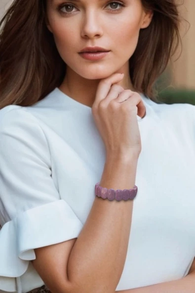 Faset Kesimli Rodonit Bileklik 626-3 - 2