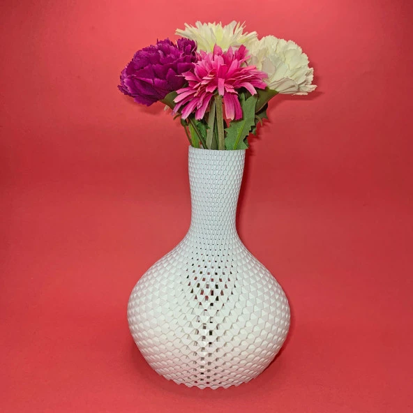 Origami Dekor Vazo - Beyaz