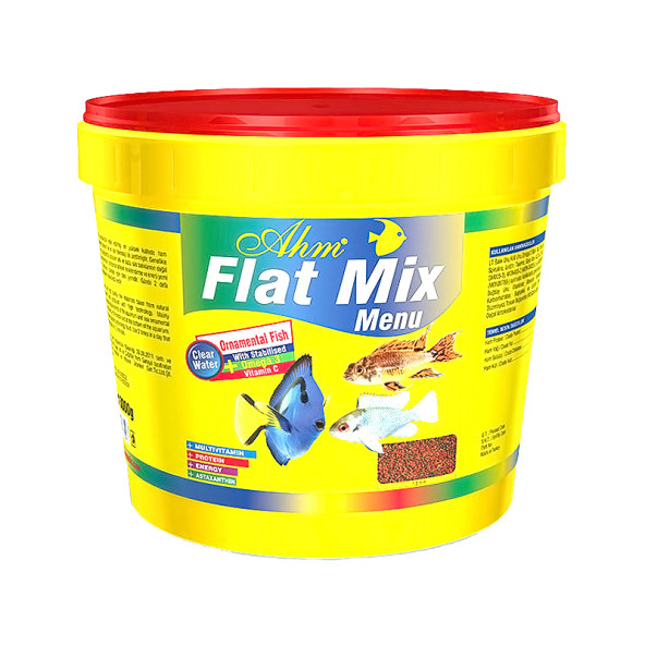 Amore Cichlid Mix 3Kg, Ahm Flat Mix 3Kg Kova, 2x250ml Kutu Karışık Balık Yemi - 4