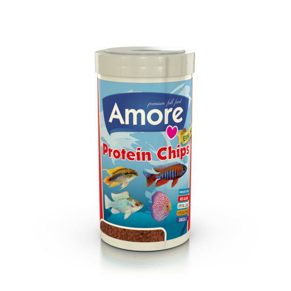 Amore Cichlid Mix 3 Kg Kova + Protein Pro Chips 250ml Kutu Akvaryum Balık Yemi - 4