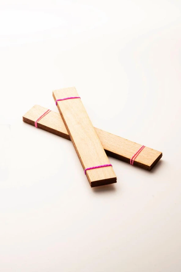 Ahşap Mum Fitili - 20 Adet ( 25mm x 150mm x 0,5mm ) ürün görseli