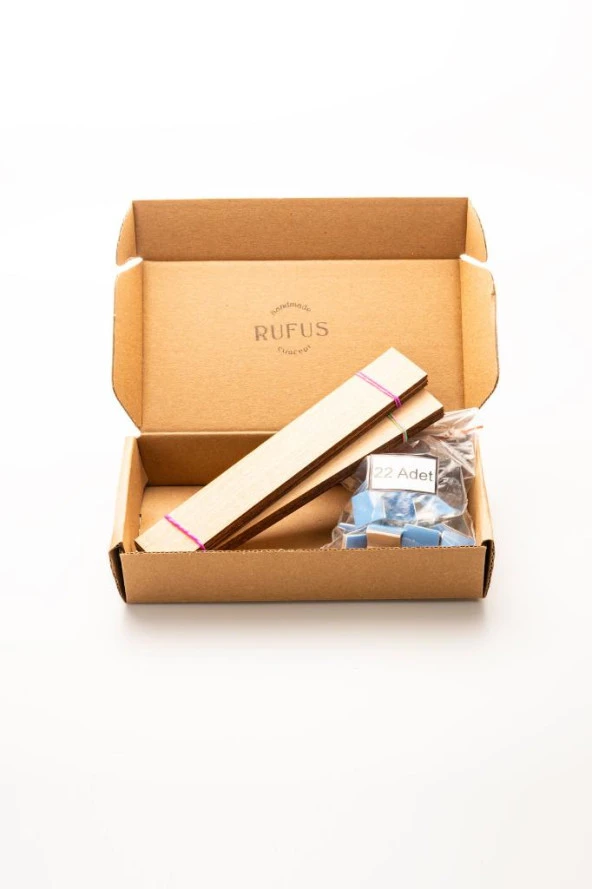 Ahşap Mum Fitili + Yapışkanlı Sehpa - 20 Adet ( 25mm x 150mm x 0,5mm ) - Resim 4