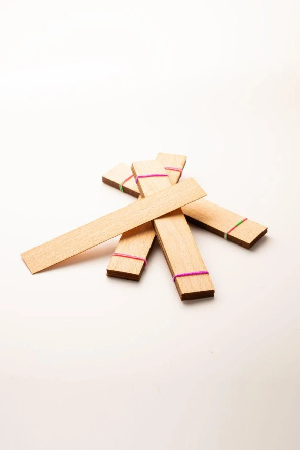 Ahşap Mum Fitili - 30 Adet ( 25mm x 150mm x 0,5mm ) - Resim 2