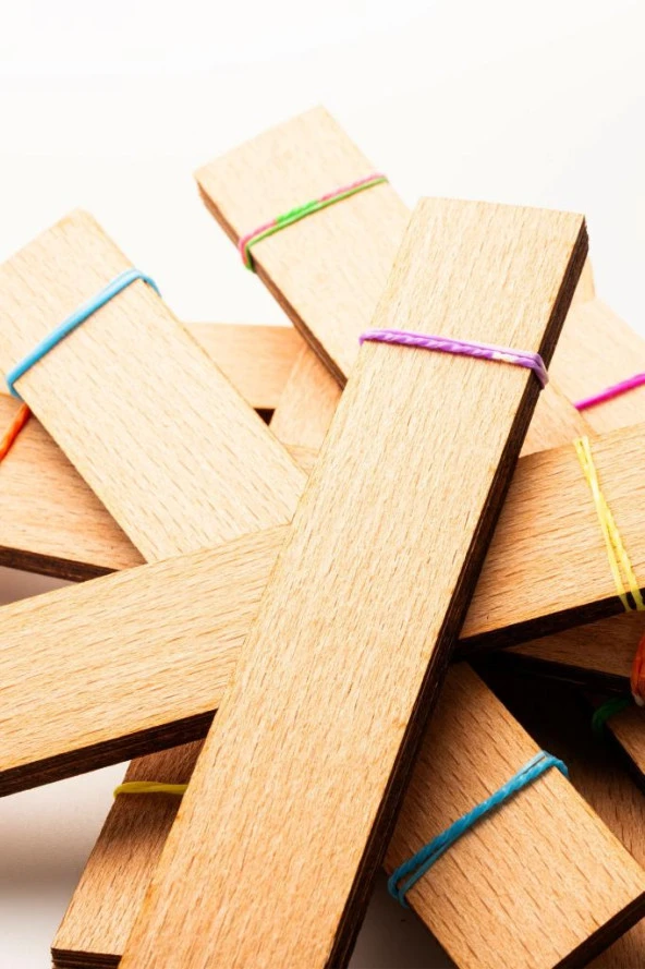 Ahşap Mum Fitili - 40 Adet ( 25mm x 150mm x 0,5mm ) - Resim 4