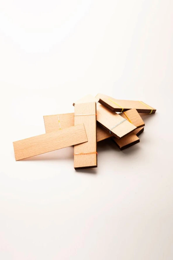 Ahşap Mum Fitili - 100 Adet ( 30mm x 100mm x 0,5mm ) - 2