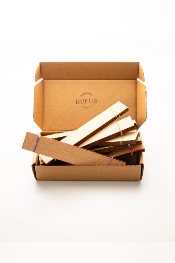 Ahşap Mum Fitili -100 Adet ( 25mm x 150mm x 0,5mm ) - 3