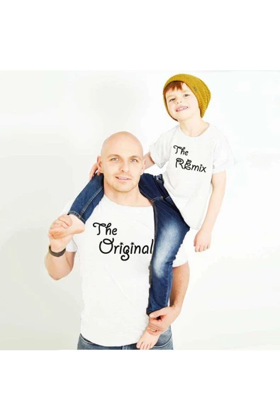 The Original Remix Baba Oğul Kız Tişört (TEKLİ ÜRÜNDÜR KOMBİN YAPMAK İÇİN 2 ADET SEPETE EKLEYİNİZ)