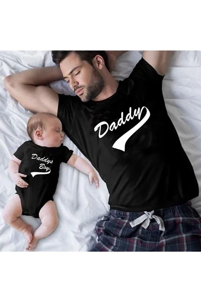 Daddy Daddys Boy Baba Oğul Kız Tshirt(Tek Ürün Fiyatıdır Kombin Yapmak için 2 Adet Sepete Ekleyiniz)