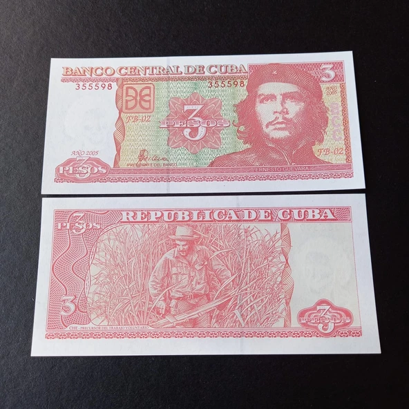 2005 Küba 3 pesos ÇİL eski yabancı kağıt para - che guevara - 39963665b40bf0d9d8