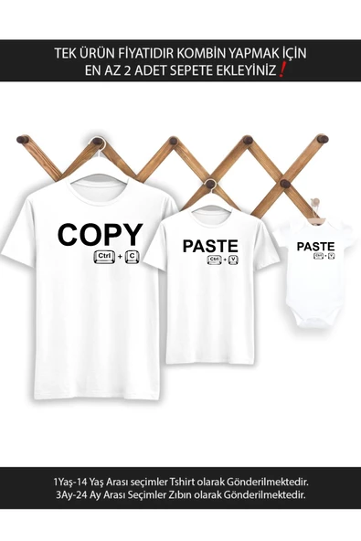 Baba Oğul Kız Copy Paste (TEK ÜRÜN FİYATIDIR KOMBİN YAPMAK İÇİN EN AZ 2 ADET SEPETE EKLEYİNİZ)