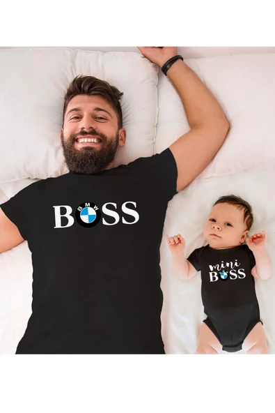 Bmw Boss Mini Boss Baba Oğul Kız TEK ÜRÜN FİYATIDIR KOMBİN YAPMAK İÇİN EN AZ 2 ADET SEPETE EKLEYİNİZ