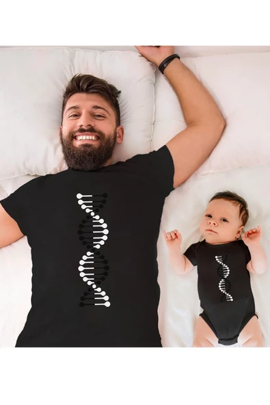 Siyah Beyaz DNA Baba Oğul Kız (TEK ÜRÜN FİYATIDIR KOMBİN YAPMAK İÇİN EN AZ 2 ADET SEPETE EKLEYİNİZ)