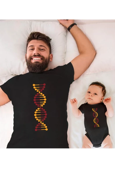 Sarı Kırmızı DNA Baba Oğul Kız (TEK ÜRÜN FİYATIDIR KOMBİN YAPMAK İÇİN EN AZ 2 ADET SEPETE EKLEYİNİZ)