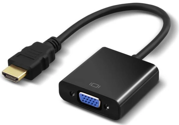 Ancheyn HDMI To VGA Kablosu Çevirici Dönüştürücü Adaptör HDMI VGA Monitör Kablosu 4487