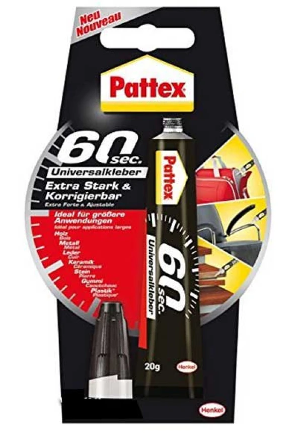 PATTEX YAPIŞTIRICI UNIVERSAL 60sn 20GR 1994326 1 ADET