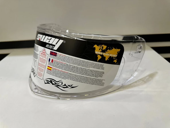 Kask Camı Sway 861 (CARBON SERİ )(Acerbis Krapon) Şeffaf