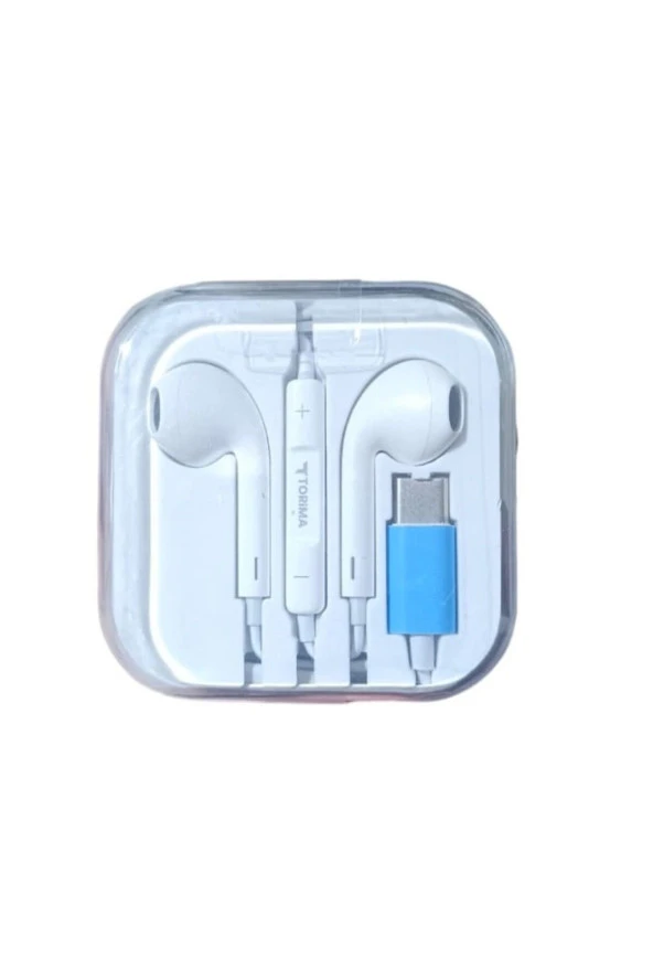 Tc-01 Typ-c to Uyumlu Stereo Earphone Kablolu Kulaklık Beyaz