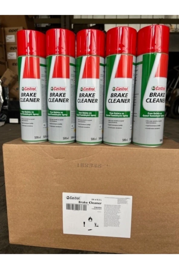 CASTROL Brake Cleaner Fren Balata Ve Genel Temizleme Spreyi 500 Ml  24 adet