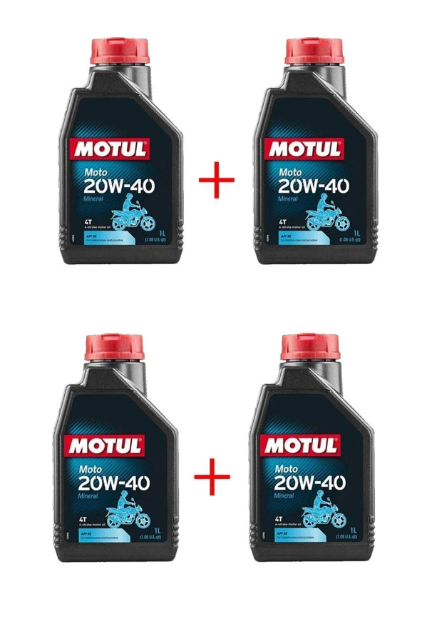 Moto 20w40 1 Litre 4 Adet Mineral Motosiklet Yağı Ürt 2021 ürün görseli