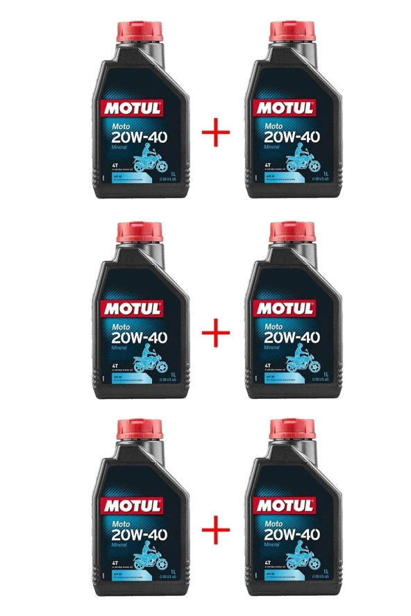 Moto 20w40 1 Litre 6 Adet Mineral Motosiklet Yağı Ürt 2022 ürün görseli