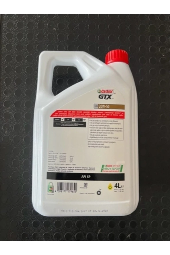 CASTROL Gtx 20w50 2023 Üretim(dunyadepo) - Resim 2