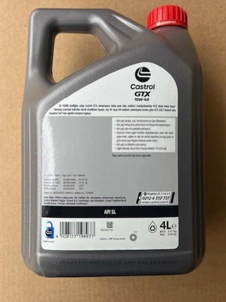 CASTROL Gtx  10w40 A3/b4 4lt - 2