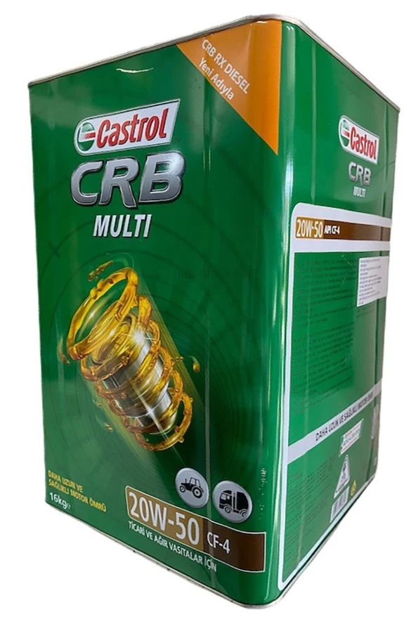 CASTROL Crb Multi 20w/50 Cf-4 16 Kg Ticari Ve Ağır Vasıtalar Için Motor Yağı Üretim Tarihi 2021