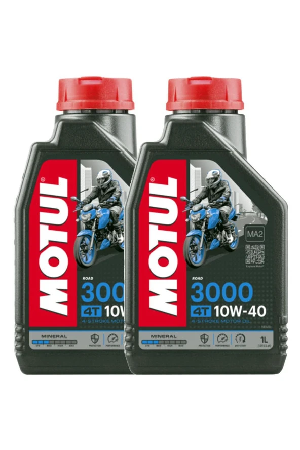 3000 10w40 4t Mineral Motosiklet Motor Yağı - 2 Adet