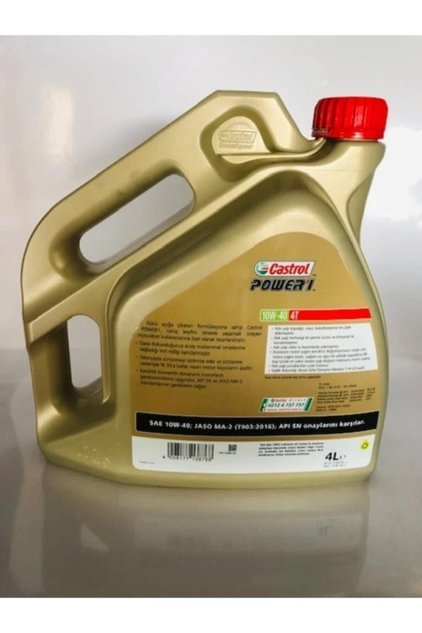 CASTROL Power 1 4t 10w-40 Motosiklet Yağı 4l (03.06.2022) - Resim 2