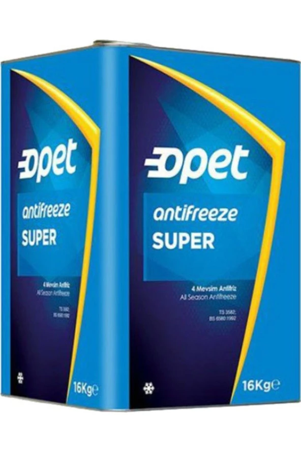 OPET Süper Dört Mevsim 16 Lt Mavi Antifriz