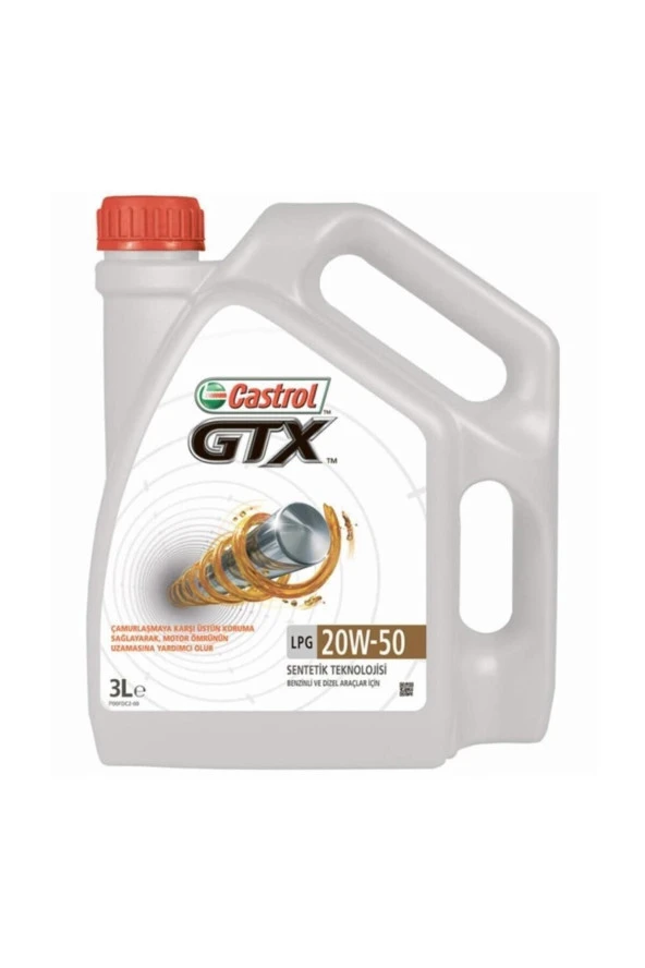 CASTROL Gtx Lpg 20w-50 3 Lt Lpg'li Araç Motor Yağı